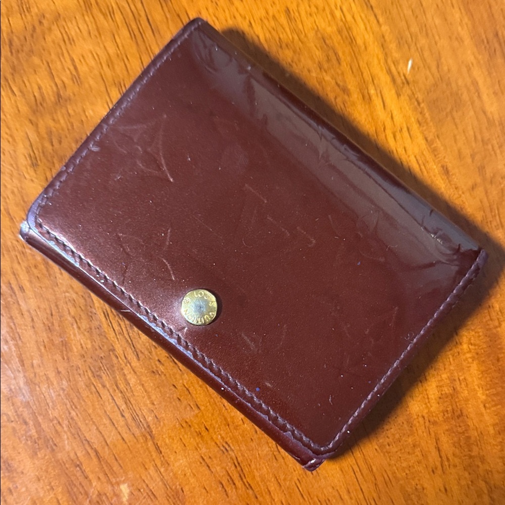 Louis Vuitton Amarante Vernis Leather Card Holder